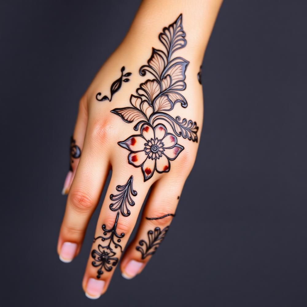 Arabic Designs henna design by Bay Area Henna Artist